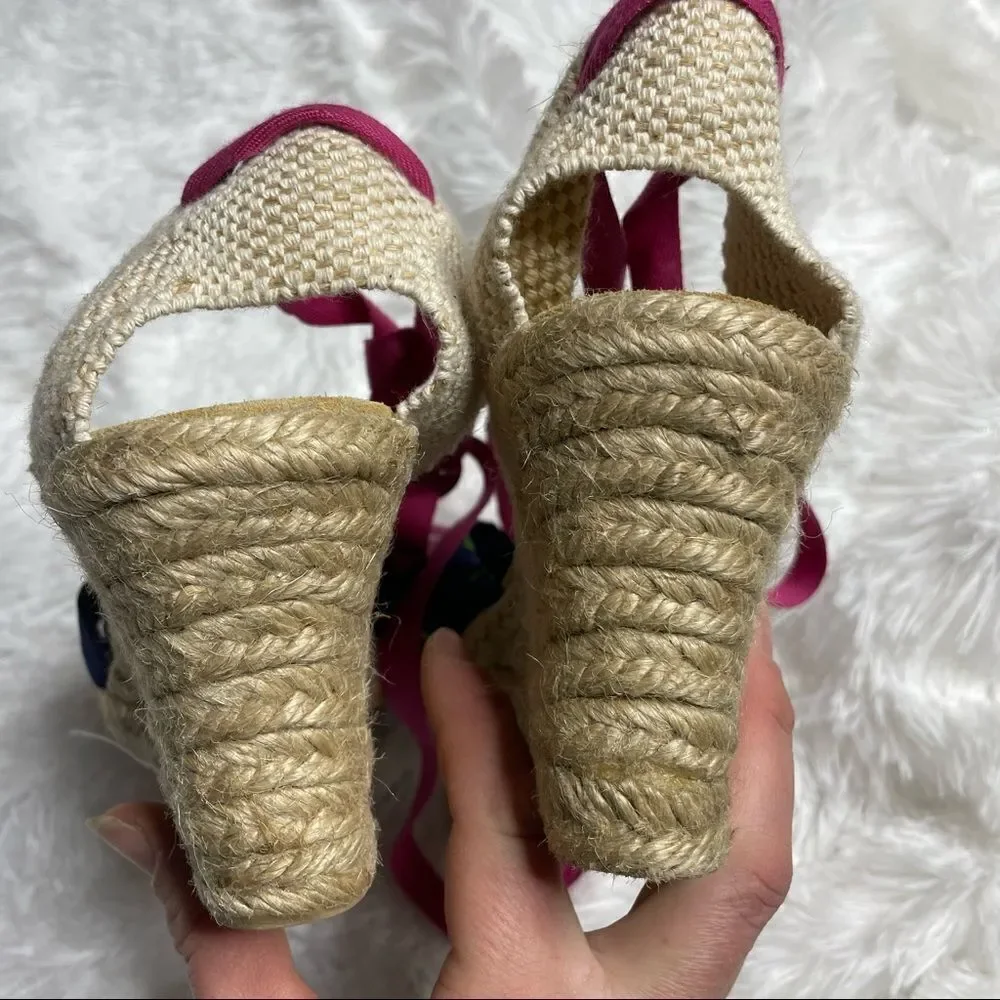 J Crew lace up espadrilles size 7
